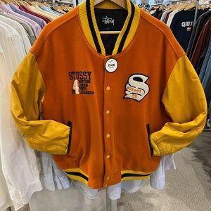 STUSSY 1998 “Big 4” Varsity Jacket. Size L, fits like an XL.
